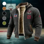 Bay Fans Fleece-Lined Hooded Jacket, Soft-Touch Thermal Outerwear HVN1440TB - Grey