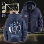 Scarlet Herd Fleece Windbreaker Jacket, Cross-Training Wind Shell HVN1440TT - Navy