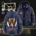 Red Pride Fleece Windbreaker Jacket, Outdoor Activity Defense HVN1440WC - Navy