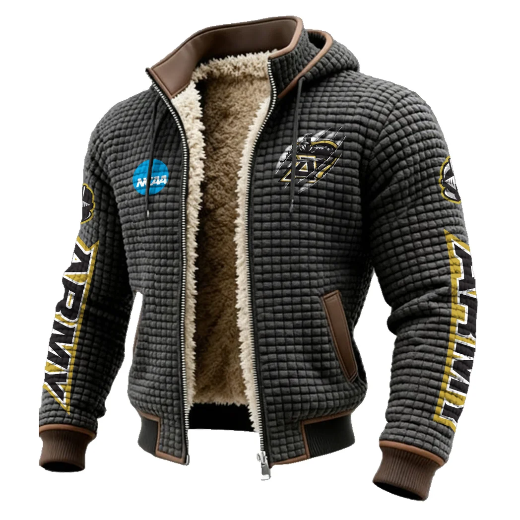 The Knight Corps Fleece-Lined Hooded Jacket, Endurance Sport Thermal Hoody HVN1441AB - Grey - Image 2