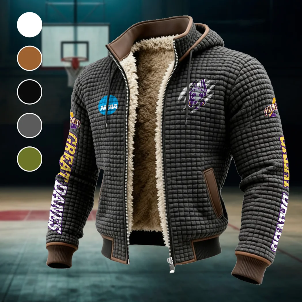 The Empire State Danes Fleece-Lined Hooded Jacket, Multi-Sport Winter Active Top HVN1441AG - Grey