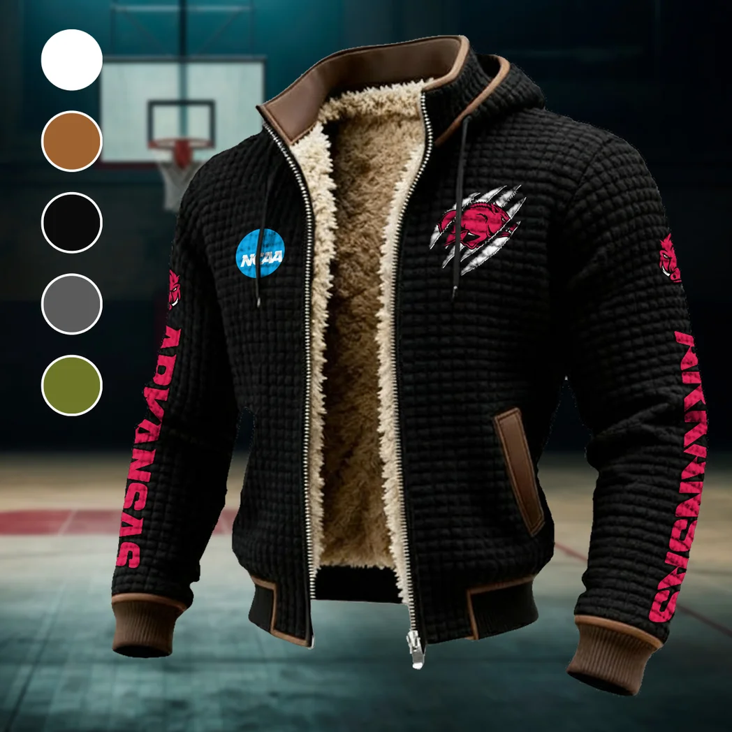 The Hogs of State Fleece-Lined Hooded Jacket, Endurance Sport Thermal Hoody HVN1441AR - Black