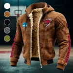The Hogs of State Fleece-Lined Hooded Jacket, Endurance Sport Thermal Hoody HVN1441AR - brown