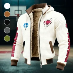 The Hogs of State Fleece-Lined Hooded Jacket, Endurance Sport Thermal Hoody HVN1441AR - White