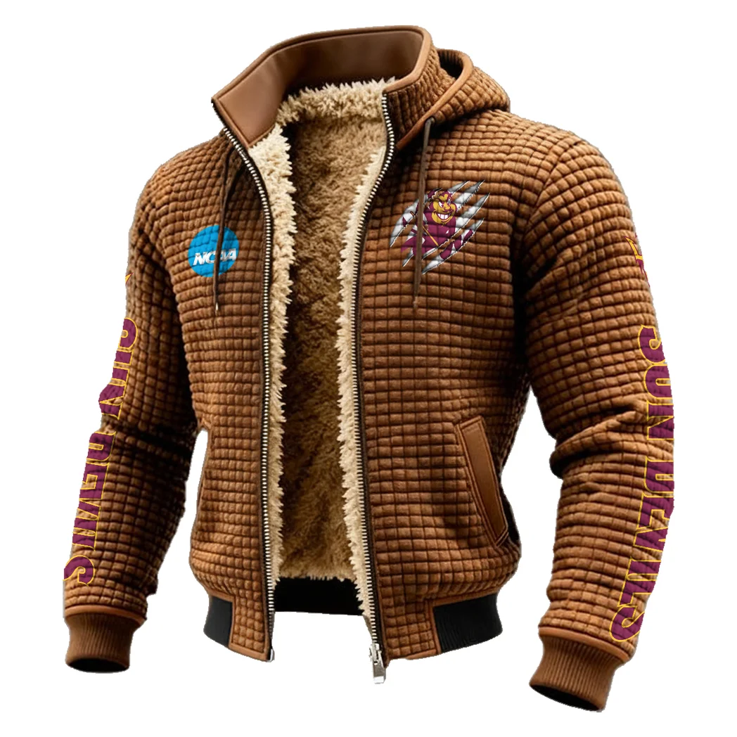 The Sun Devil Pride Fleece-Lined Hooded Jacket, Cross-Training Winter Layer HVN1441AS - brown - Image 2