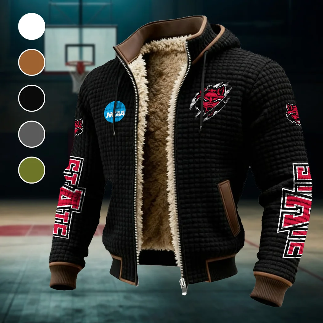 The Sun Belt Wolves Fleece-Lined Hooded Jacket, Alpine Ascent Hooded Jacket HVN1441AS - Black
