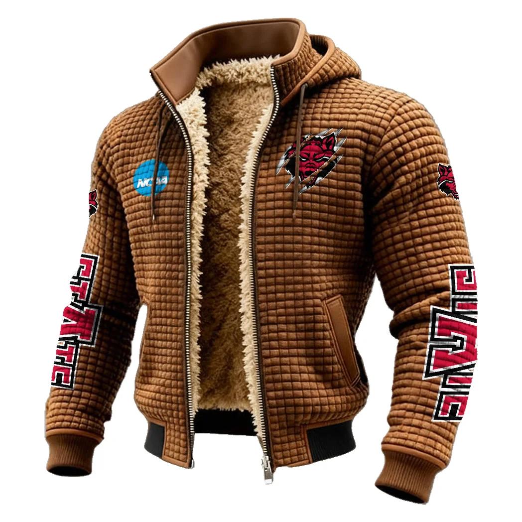 The Sun Belt Wolves Fleece-Lined Hooded Jacket, Alpine Ascent Hooded Jacket HVN1441AS - brown - Image 2