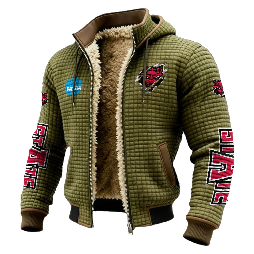 The Sun Belt Wolves Fleece-Lined Hooded Jacket, Alpine Ascent Hooded Jacket HVN1441AS - Green - Image 2