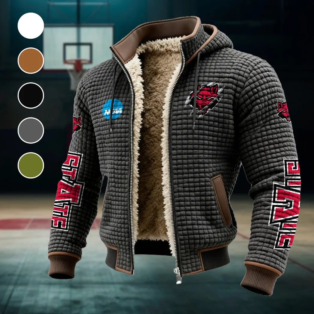 The Sun Belt Wolves Fleece-Lined Hooded Jacket, Alpine Ascent Hooded Jacket HVN1441AS - Grey