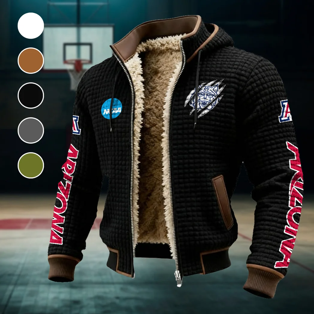 The Wildcat Nation Fleece-Lined Hooded Jacket, Rapid-Dry Fleece-Lined Hoody HVN1441AW - Black