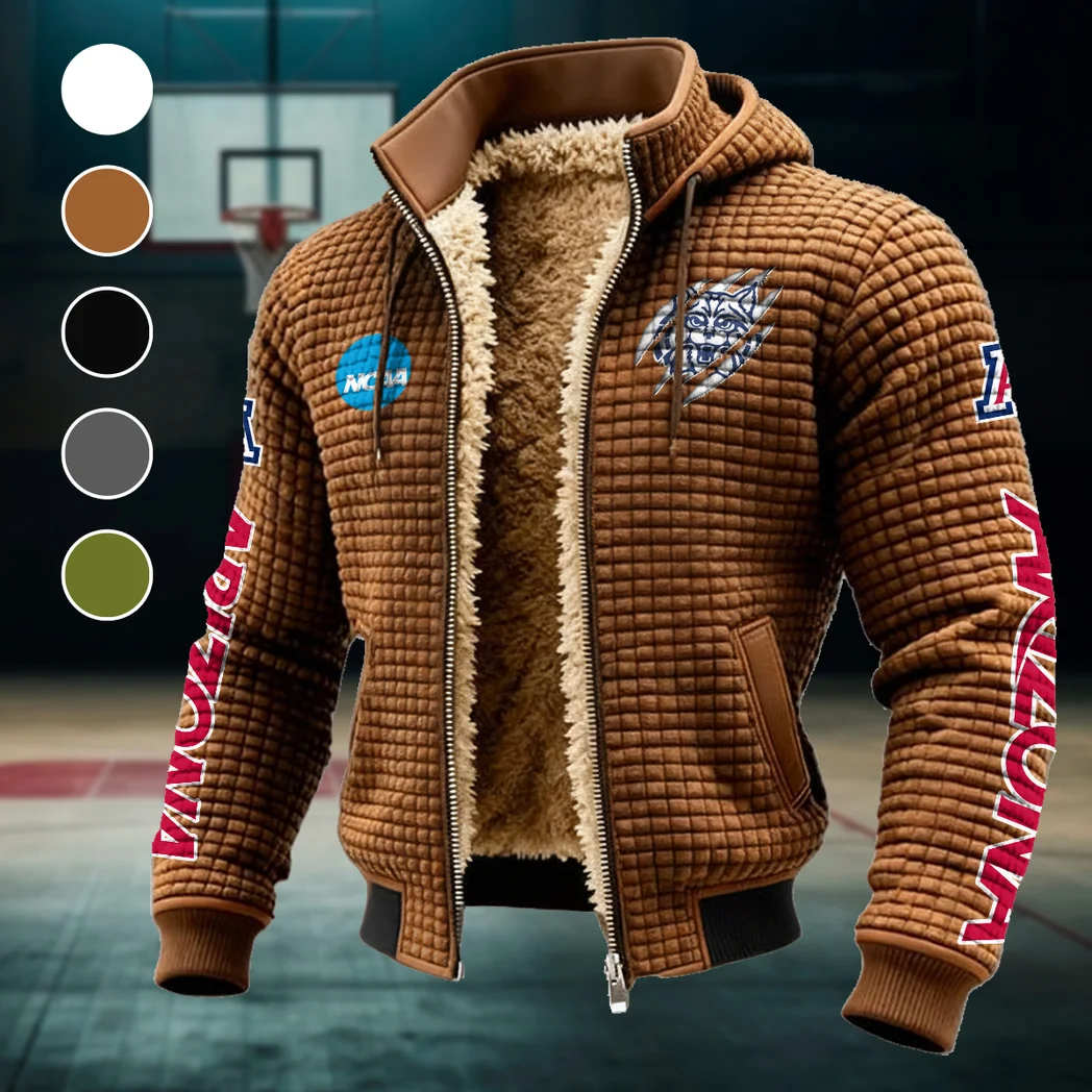 The Wildcat Nation Fleece-Lined Hooded Jacket, Rapid-Dry Fleece-Lined Hoody HVN1441AW - brown