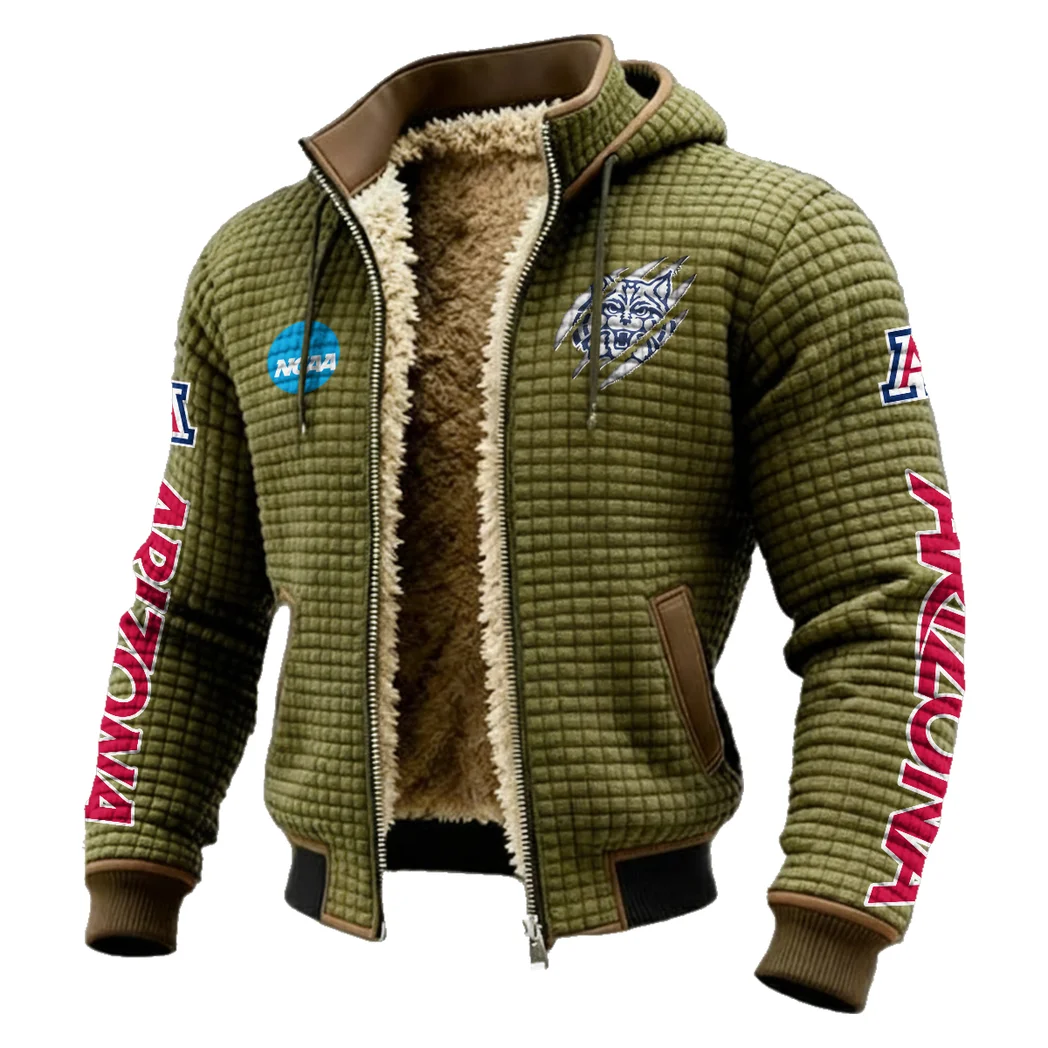 The Wildcat Nation Fleece-Lined Hooded Jacket, Rapid-Dry Fleece-Lined Hoody HVN1441AW - Green - Image 2