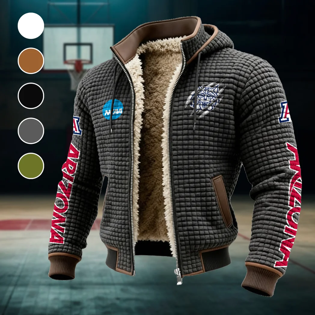 The Wildcat Nation Fleece-Lined Hooded Jacket, Rapid-Dry Fleece-Lined Hoody HVN1441AW - Grey