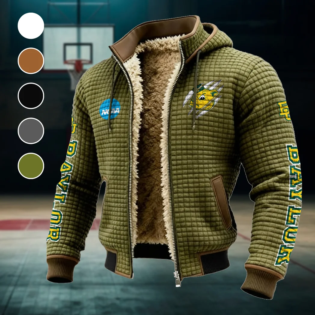 The Bear Nation Fleece-Lined Hooded Jacket, Elite Athlete Winter Jacket HVN1441BB - Green