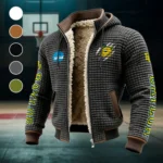 The Bear Nation Fleece-Lined Hooded Jacket, Elite Athlete Winter Jacket HVN1441BB - Grey