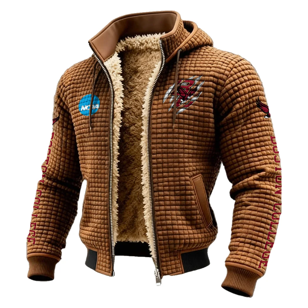 The Boston Force Fleece-Lined Hooded Jacket, Weather-Shield Fleece Hoody HVN1441BC - brown - Image 2