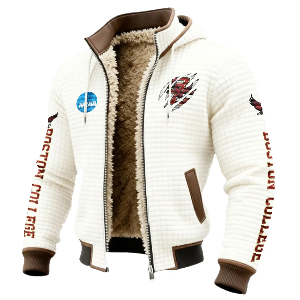 The Boston Force Fleece-Lined Hooded Jacket, Weather-Shield Fleece Hoody HVN1441BC - White - Image 2