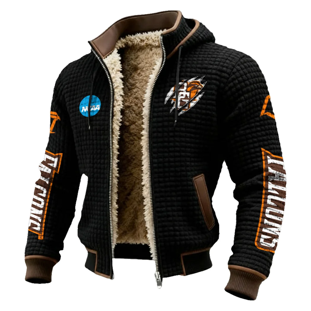 The Bowling Green Fleece-Lined Hooded Jacket, Wind-Blocker Insulated Hoody HVN1441BG - Black - Image 2
