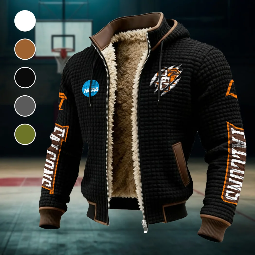 The Bowling Green Fleece-Lined Hooded Jacket, Wind-Blocker Insulated Hoody HVN1441BG - Black
