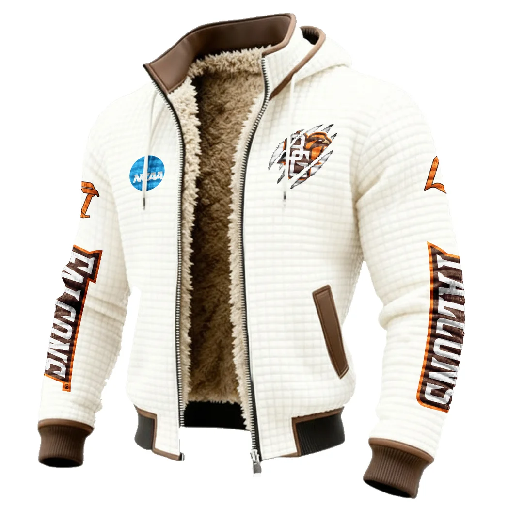 The Bowling Green Fleece-Lined Hooded Jacket, Wind-Blocker Insulated Hoody HVN1441BG - White - Image 2