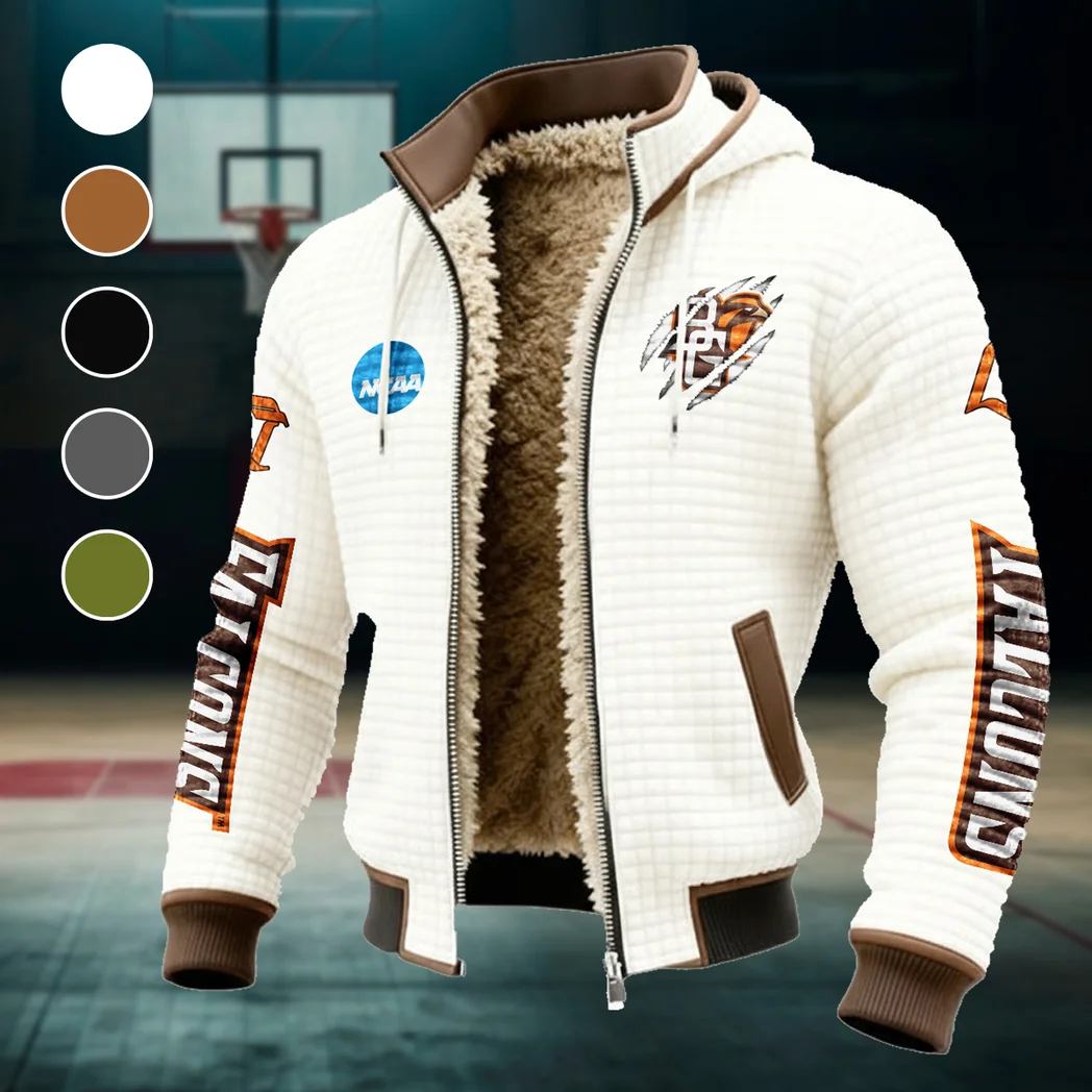 The Bowling Green Fleece-Lined Hooded Jacket, Wind-Blocker Insulated Hoody HVN1441BG - White