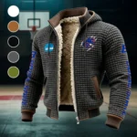 The Broncos Fleece-Lined Hooded Jacket, Storm-Ready Fleece-Lined Coat HVN1441BS - Grey