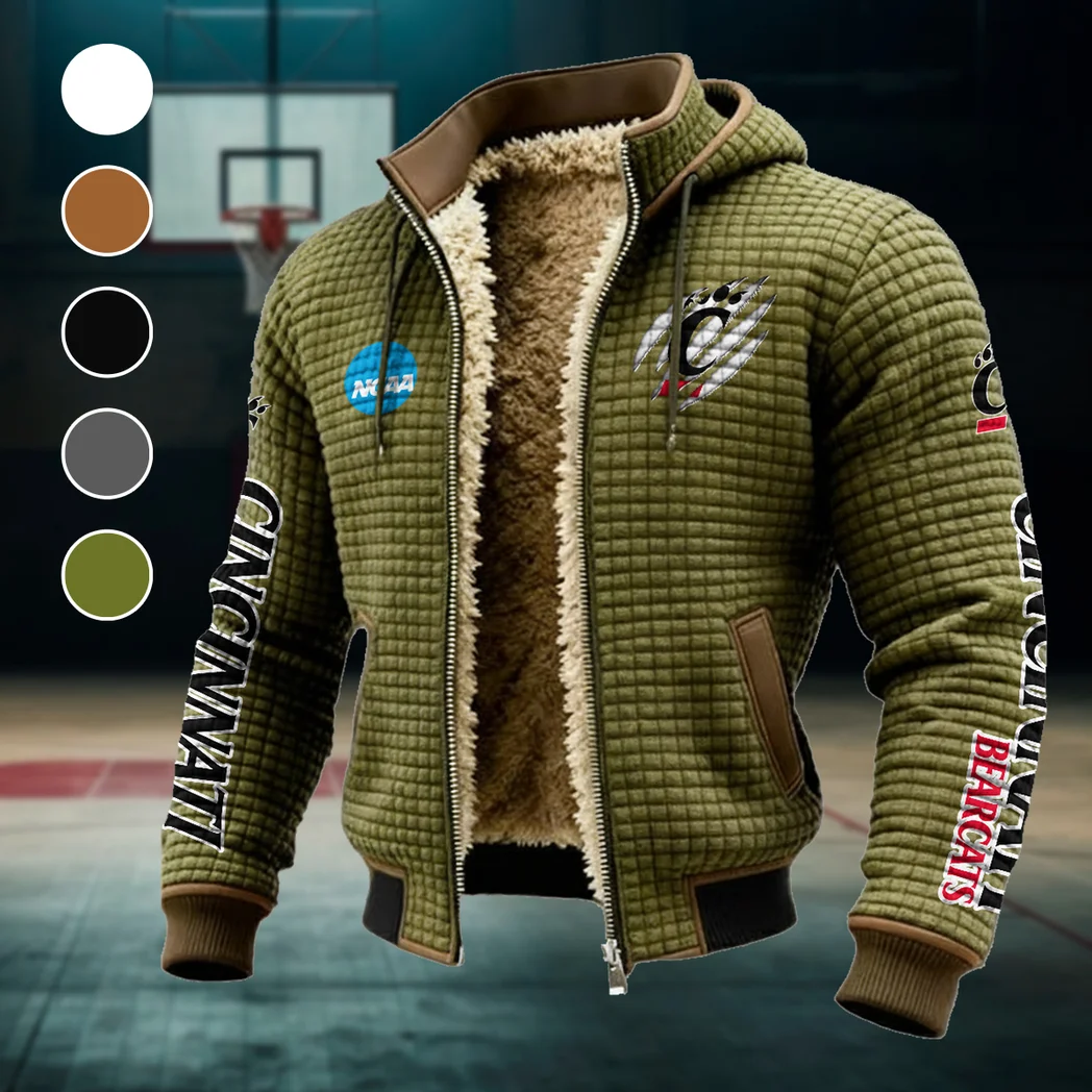 The Cincy Elite Fleece-Lined Hooded Jacket, Elemental Guard Sport Jacket HVN1441CB - Green