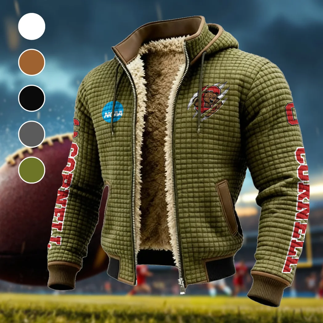 The Big Red Force Fleece-Lined Hooded Jacket, Deep Winter Insulated Hoody HVN1441CB - Green