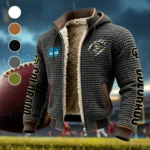 The Buff Nation Fleece-Lined Hooded Jacket, Water-Resistant Thermal Hoody HVN1441CB - Grey