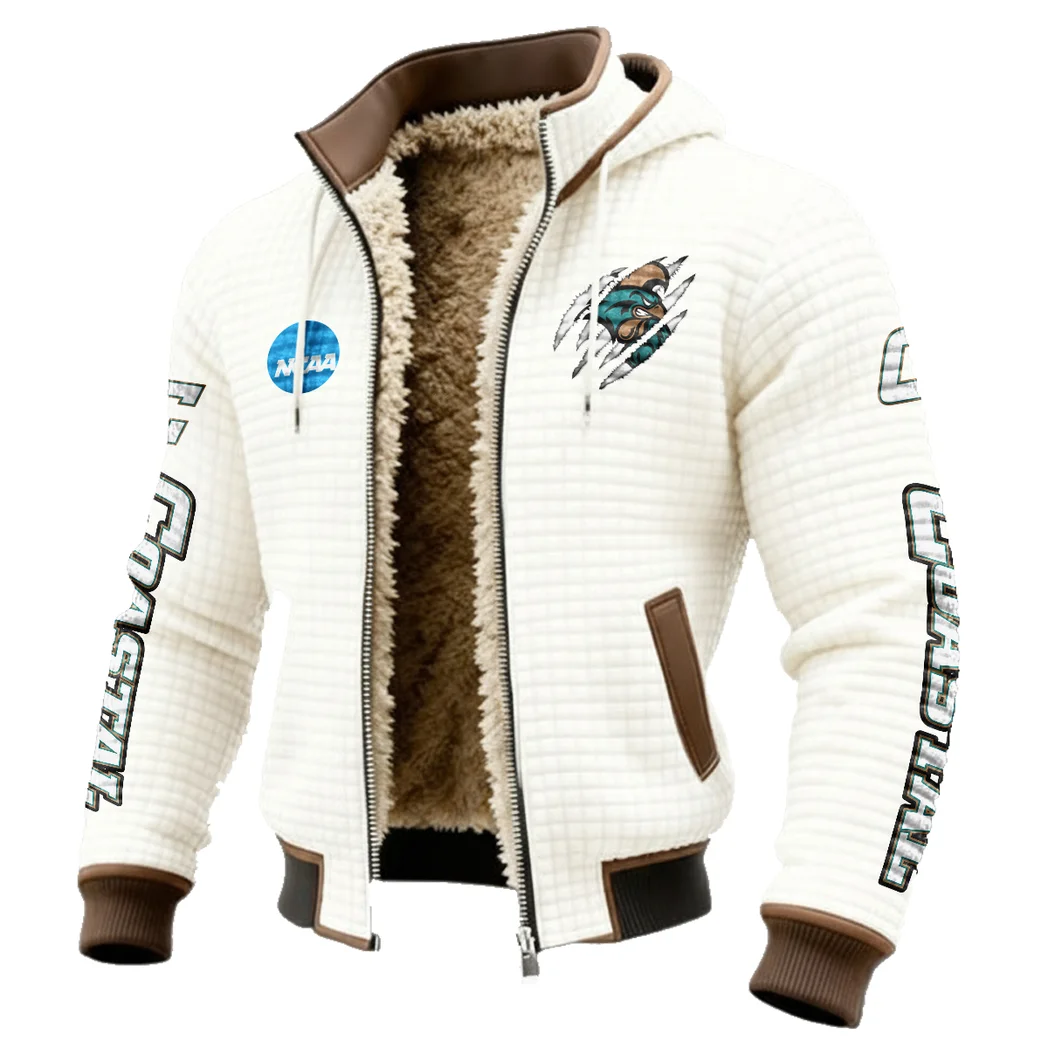 The Coastal Force Fleece-Lined Hooded Jacket, Cold-Snap Defense Jacket HVN1441CC - White - Image 2