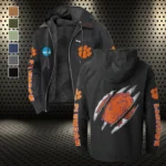 The Clemson Spirit Flannel Hoodie, Everyday Game Fan Hoodie HVN1441CT - Black