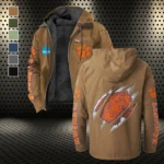 The Clemson Spirit Flannel Hoodie, Everyday Game Fan Hoodie HVN1441CT - Camel