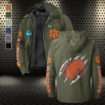 The Clemson Spirit Flannel Hoodie, Everyday Game Fan Hoodie HVN1441CT - Green