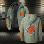 The Clemson Spirit Flannel Hoodie, Everyday Game Fan Hoodie HVN1441CT - Light Green