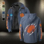 The Clemson Spirit Flannel Hoodie, Everyday Game Fan Hoodie HVN1441CT - Navy Blue