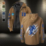 The Duke Pride Flannel Hoodie, Warm Sport Spirit Hoodie HVN1441DB - Camel