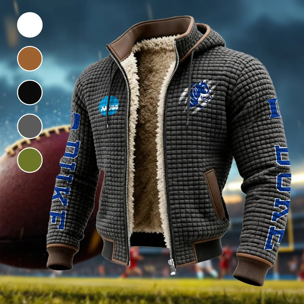 The Duke Pride Fleece-Lined Hooded Jacket, Thermal Core Fleece Jacket HVN1441DB - Grey