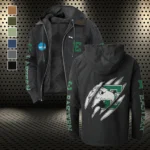 The Eagle Ambush Flannel Hoodie, Sport Vibe Hooded Flannel HVN1441EM - Black