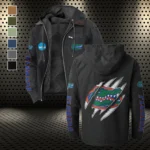 The Gator Spirit Flannel Hoodie, Sport Fan Flannel Hoodie HVN1441FG - Black