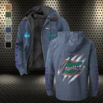 The Gator Spirit Flannel Hoodie, Sport Fan Flannel Hoodie HVN1441FG - Navy Blue