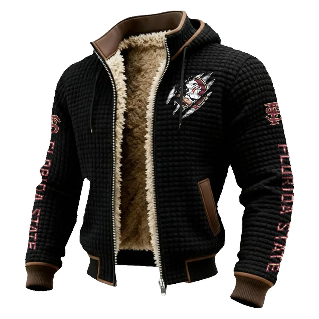 The Seminole Force Fleece-Lined Hooded Jacket, High-Density Comfort Fleece HVN1441FS - Black - Image 2