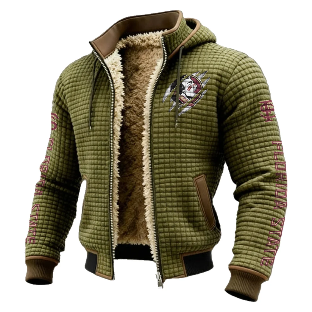 The Seminole Force Fleece-Lined Hooded Jacket, High-Density Comfort Fleece HVN1441FS - Green - Image 2