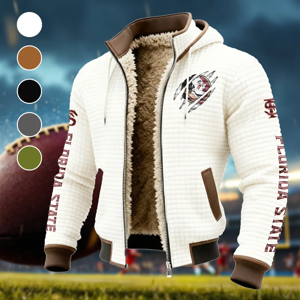 The Seminole Force Fleece-Lined Hooded Jacket, High-Density Comfort Fleece HVN1441FS - White