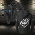 The Bulldog Pride Flannel Hoodie, Athletic Spirit Fan Hoodie HVN1441GB - Black
