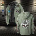 The Bulldog Pride Flannel Hoodie, Athletic Spirit Fan Hoodie HVN1441GB - Light Green