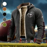 The Bulldog Pride Fleece-Lined Hooded Jacket, Premium Bonded Fleece Jacket HVN1441GB - Grey
