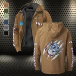 Spokane Stars Flannel Hoodie, Stadium Ready Flannel Hoodie HVN1441GO - Camel
