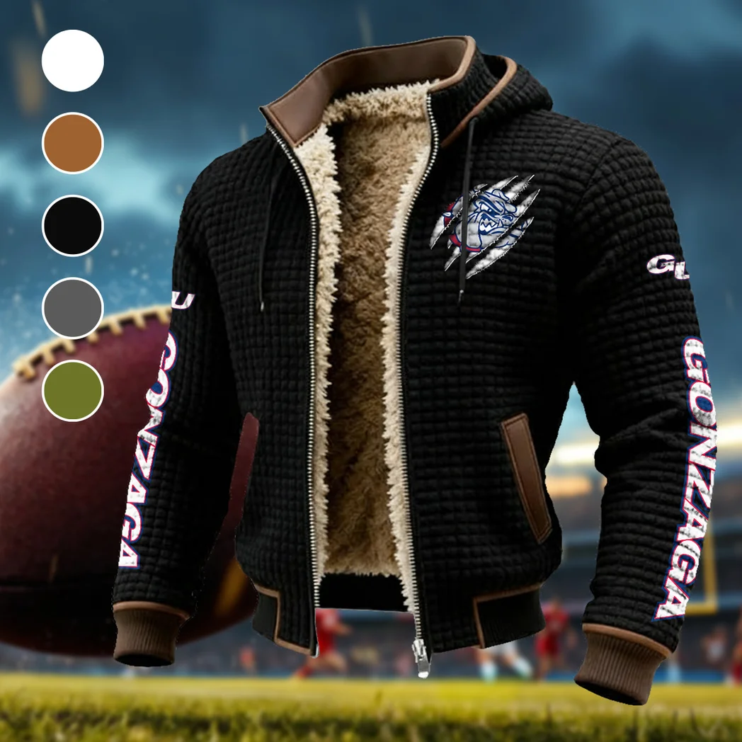 Spokane Stars Fleece-Lined Hooded Jacket, Breathable Warmth Sport Jacket HVN1441GO - Black