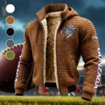 Spokane Stars Fleece-Lined Hooded Jacket, Breathable Warmth Sport Jacket HVN1441GO - brown