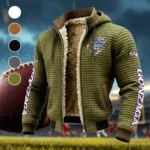 Spokane Stars Fleece-Lined Hooded Jacket, Breathable Warmth Sport Jacket HVN1441GO - Green